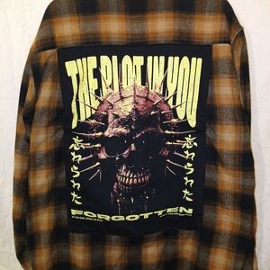 RedHead Men's Plaid Shirt - Black and Brown with Graphic